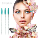 50pcs Disposable Makeup Eyelash Brush Mascara Wands Applicator (Lake Blue) A