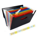 Expanding File Folder A4 Letter Size Portable Document Holder with 12 Pocke