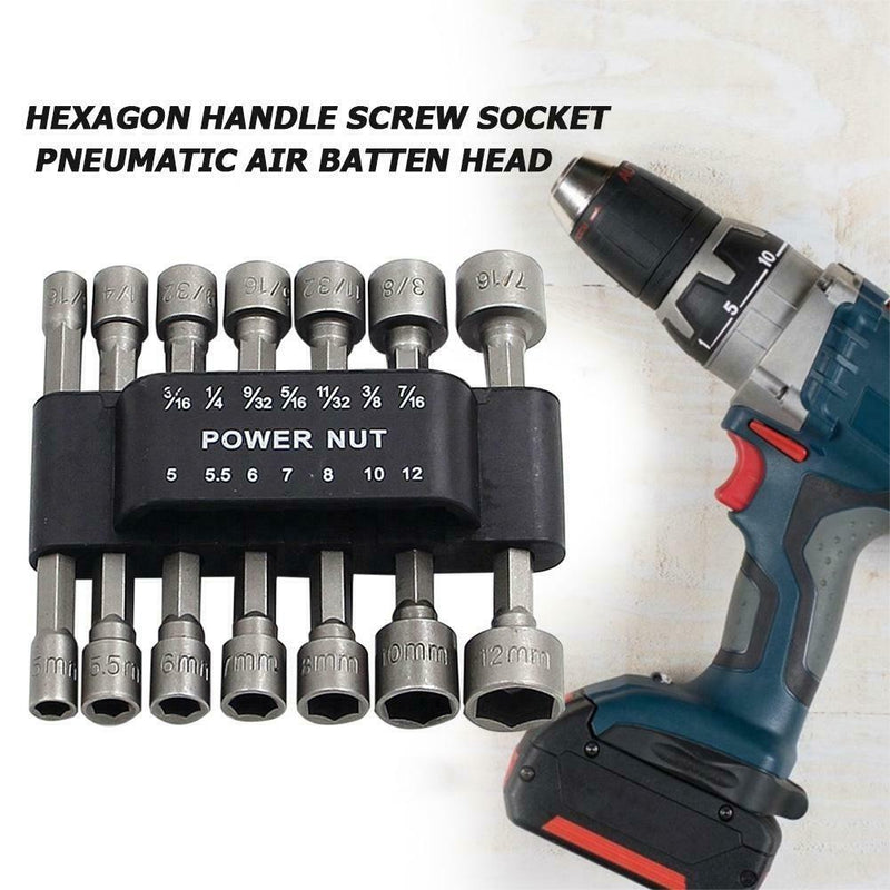 14pcs Torque Wrench Hex Socket Sleeve Head Bits Set 5-12mm Spanner Key Grip