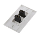 Female 2 HDMI Port Audio Video Wall Plate Socket Outlet Face Panel 115x70mm