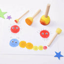 Pack of 30 Round Foam Sponge Paint Brush Set - Stencil Brush Value Pack - 5 N7Y3