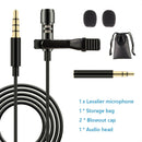 3.5mm Wired Lavalier Microphone Collar Lapel Clip-on Mic for PC Cell Phone
