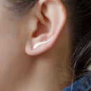 New Simple Nature Leaf Alloy U-Shaped Ear Clip Ear Studs Jewelry For Women