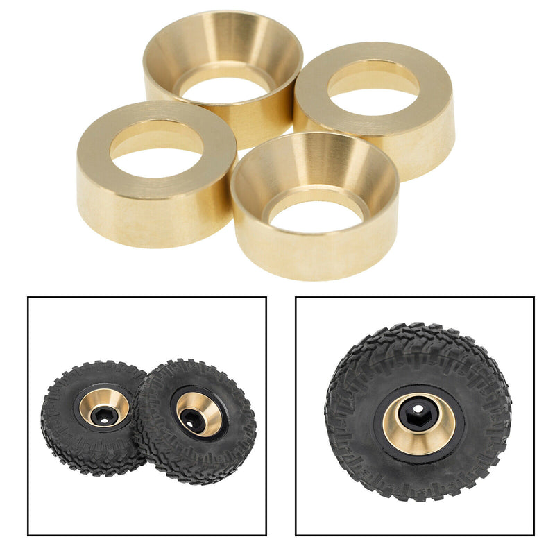 Pack of 4 1/24 RC Metal Wheel Rims Hubs for Axial SCX24 AXI90081 ,Crawler,