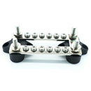 Practical 6 Way Dual Row Power Distribution Block Bus Bar 100A+16 Terminals