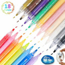 18Pc Marker Acrylic Paint Pens Art For Wood Glass Stone Fabric Craft Waterproof