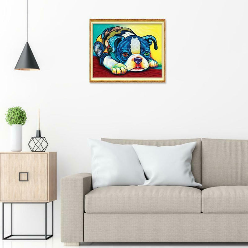 5D DIY Full Drill Diamond Painting Dog Cross Stitch Embroidery Kit Wall Art