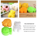 3pcs Sushi Rice Balls Mold Kid Bear Elephant Fish Shape DIY Cooking Kitchen Tool