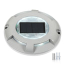 4LED Round Ground Light Waterproof Solar Underground Lamp (Cold White)