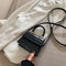Alligator Pattern Leather Crossbody Handbag Women  Shoulder Totes (Black)