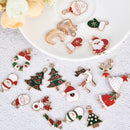 20Pcs/Set Enamel Alloy Mixed Christmas Charms Pendant Jewelry DIY Craft Making,a