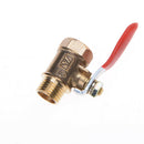 1/4'' M/F Full Port Inline Brass Water Air Gas Fuel Line Shut-off Ball Valve MO