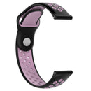 Silicone Watchband Bracelet Wrist Strap for Ticwatch C2 18mm (Black+Pink)