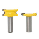 2pc 1/2" Shank 1-1/2" Dia Flute and Bead Router Bit Woodworking Cutting Tool