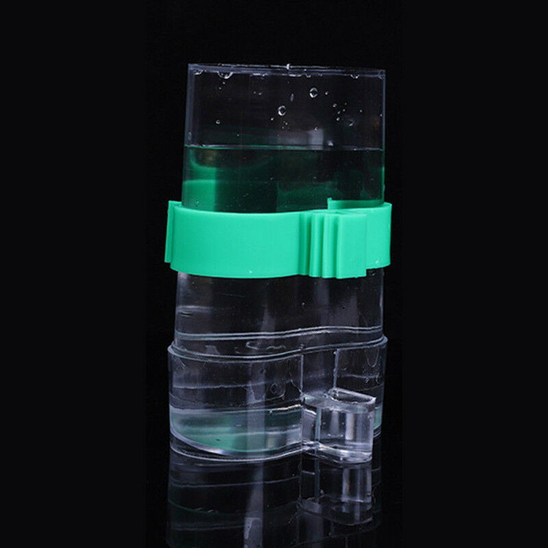 Acrylic Bird Feeder Automatic Seed & Water Feeder Cage Parrot Canary Cockatiel