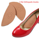 Breathable Invisible Triangle Leather Massage Orthopedic Insoles Arch Support ME