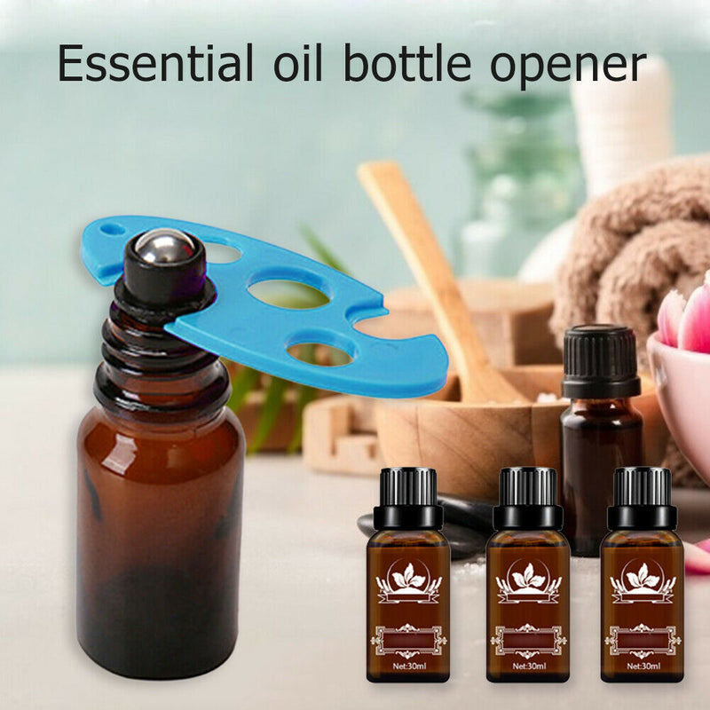 Plastic Essential Oil Opener Refillable Bottles Roller Ball Cap Remover (A) A