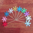 200Pcs Rainbow Sequin Snowflake Embellishments for Christmas Clothes Jewelry