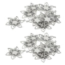 20x Filigree Flower Pendants Blanks Base 10mm Cameo Settings Tray Findings