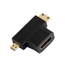 Mini Adapter Micro Hdmi Male To Hdmi Female Triple Adapter Connector 3In1