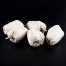 5 Pcs Cone-Shaped White Flannelette Polishing Wheel Grinding Head with 1/4