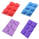 6 cavity Silicone Mold Circle Cake Chocolate Soap Mold Frozen Microwave OveSEAU