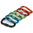 24KN Aluminum Screwgate Carabiner Screw Lock Caribeaner D-ring Clip Hook