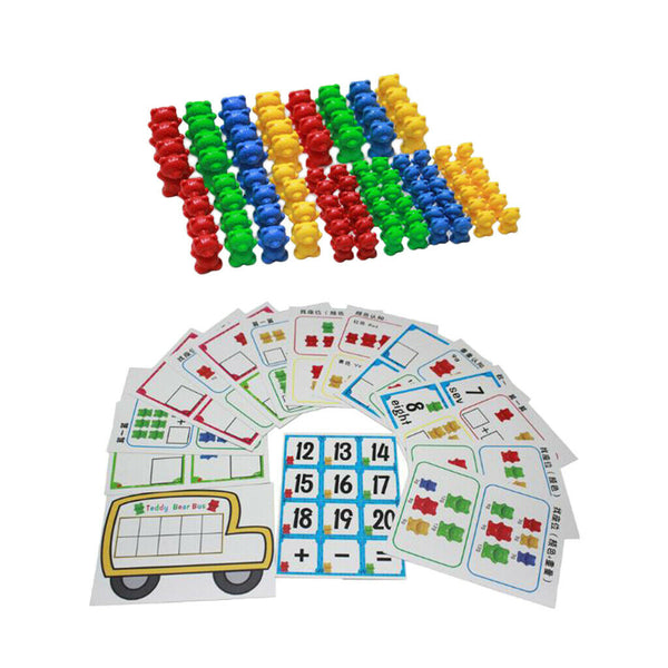 96Pcs Counting Sorting Bears Learning Toys, Sorting Math Learning Bears Counters