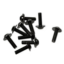 10PCS License Plate Frame Screws Nut for Motorbike Truck ATV 20x6mm - Black