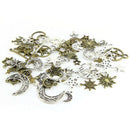 1Bag Mix Stars Moon Pendant DIY Necklace Metal Craft Jewelry Making Finding A Gw