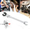 1pc Tubing Ratchet Wrench Spanners Flexible Head Alloy Steel Open End 16mm