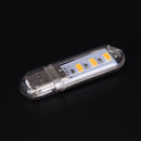 Portable Keychain USB Power 3 LED Night Light  Camping Lamp Torch WarmLJ