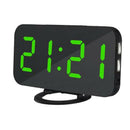 LED Screen Digital Table Alarm Clock Large Display Electronic Snooze Backli J8D9