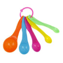 5x Plastic Measuring Spoons (1 / 2.5 / 5 / 7.5/ 15ml) Sugar Cake Baking Spoon 3C
