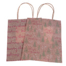 12Pcs Kraft Paper Christmas Gift Bag With Handle Santa Sacks Xmas Party SupS Ew