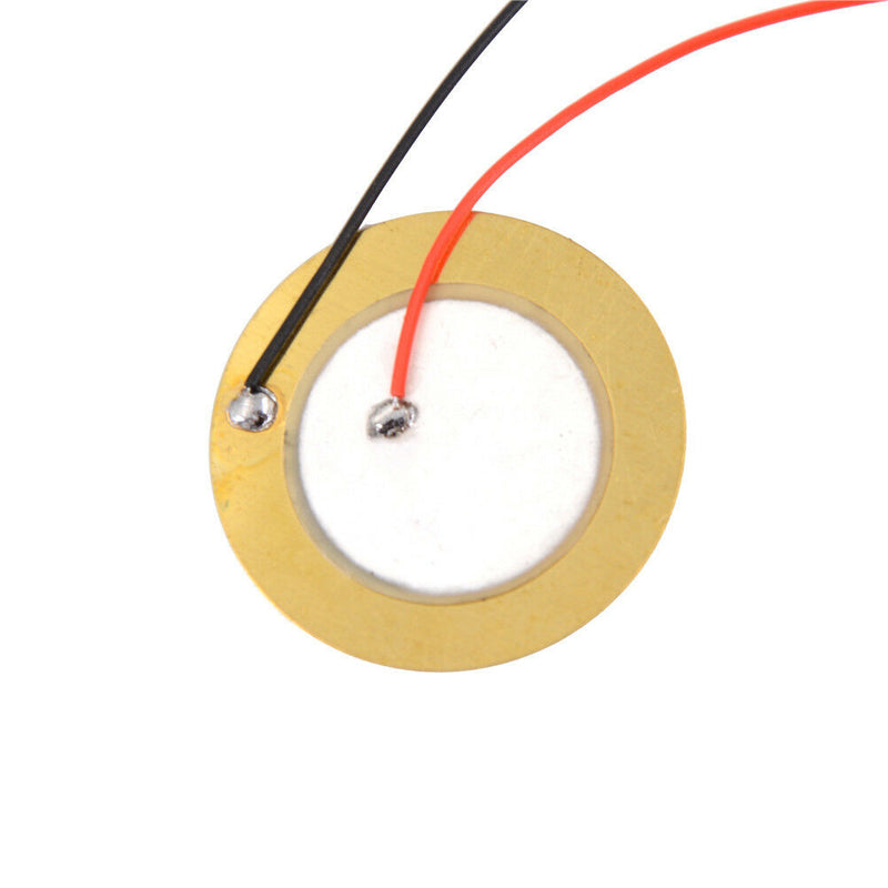 10PCS 27mm Piezo Elements Sounder Sensor Trigger Drum Disc + wire copper EO T Ew