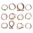12Pcs/Set Korea Simple Headwear Women Girls Elastic Rubber Hair Ties Access