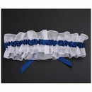 Bride's Bridal Wedding Garters Satin Bowknot Flowers Royalblue S3V1