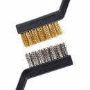 10 pieces Scratch Brush (Stainless Steel + Brass), Curved Handle Masonry br T1L9