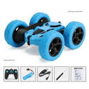 4WD 2.4Ghz Remote Control Car Double Sided Rotating Vehicles Toys  Blue