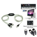 USB IN-OUT MIDI Interface Cable Converter PC to Music Keyboard Adapter Cord!E
