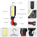 Rechargeable COB LED Flashlight Work Light Fold Lamp Magnetic Torch Inspection