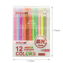 12pcsColorful Ink Gel Pens 0.6mm Marker Creative School Simple Office Writi H6U7
