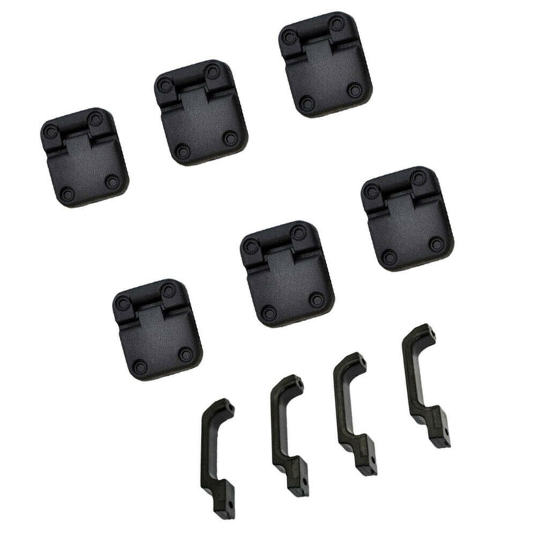 Black Exterior Door Handle and Hinge Modification Kits for 1/10 Traxxas TRX4
