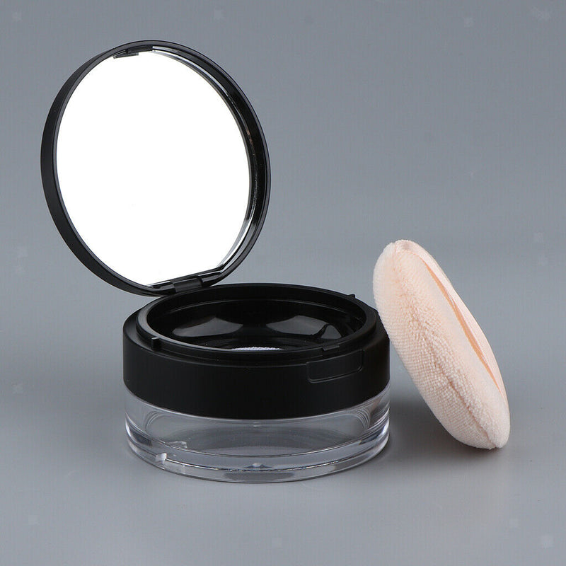 20g Empty Loose Powder Case Facial Blusher Container Jars With Puff Blender