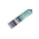 1PC Natural Fluorite Quartz Crystal Stone Colorful Striped Hexagonal Wand BX