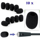 10 X Mini Microphone Windscreen Foam Cover for Lapel Lavalier Headset Mic Black