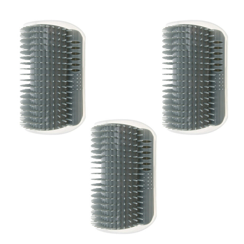 3 Pcs Cat Groomer Shedding Massage Comb Pet Hair Removal Brush with Catnip