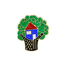 Creative Cartoon Tree House Brooch Badge Jacket Lapel Women Men Coat Pins
