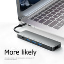 JP-D91 5 in 1 Type-C HUB to USB-C USB3.0 HDMI PD Converter Extension Dock